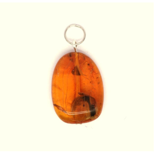 Vintage Antique Baltic Amber Pendant Cognac Color 12