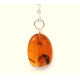 Vintage Antique Baltic Amber Pendant Cognac Color 12