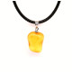 Beautiful Drop Shape Butterscotch Egg Yolk Color Baltic Amber Pendant Amulet 13