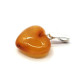 Heart Shape Butterscotch Egg Yolk Color Baltic Amber Pendant 