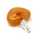 Heart Shape Butterscotch Egg Yolk Color Baltic Amber Pendant 