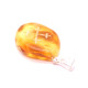 Polished amber pendant amulet with Mara's cross