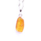 Natural Shape Baltic Amber Pendant Honey Color 18