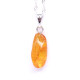 Natural Shape Baltic Amber Pendant Honey Color 18