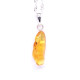 Natural Shape Baltic Amber Pendant Honey Color 18