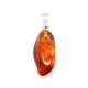 Baltic Amber Pendant with Insect Inclusion and Sterling Silver