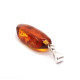 Baltic Amber Pendant with Insect Inclusion and Sterling Silver