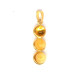 Gold plated silver pendant with amber beads