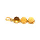 Gold plated silver pendant with amber beads