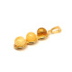 Gold plated silver pendant with amber beads