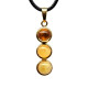 Gold plated silver pendant with amber beads
