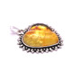  Heart-shaped pendant with amber