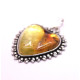  Heart-shaped pendant with amber