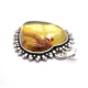  Heart-shaped pendant with amber