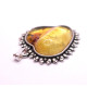  Heart-shaped pendant with amber