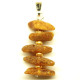 Small Cognac Color Raw Baltic Amber Pendant 