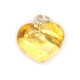Lemon Color Baltic Amber Heart Shaped Pendant 24