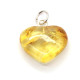 Lemon Color Baltic Amber Heart Shaped Pendant 24