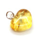Lemon Color Baltic Amber Heart Shaped Pendant 24