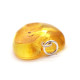 Lemon Color Baltic Amber Heart Shaped Pendant 24a