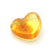 Lemon Color Baltic Amber Heart Shaped Pendant 24a