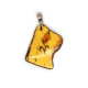 Honey Color Baltic Amber Amulet Pendant  With Zodiac Signs 