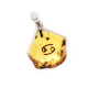 Honey Color Baltic Amber Amulet Pendant  With Zodiac Signs 
