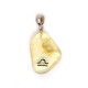 Honey Color Baltic Amber Amulet Pendant  With Zodiac Signs 