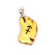Honey Color Baltic Amber Amulet Pendant  With Zodiac Signs 