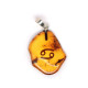 Honey Color Baltic Amber Amulet Pendant  With Zodiac Signs 