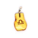 Honey Color Baltic Amber Amulet Pendant  With Zodiac Signs 