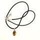 Baltic Amber Pendant Green Shade Color With Plants Inclusions 27