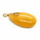 Exclusive Butterscotch Baltic Amber Pendant with Gold-Plated Silver Leaf Motif