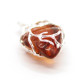 Cognac Baltic Amber Pendant in Metal Frame (4 g)