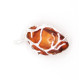 Cognac Baltic Amber Pendant in Metal Frame (4 g)