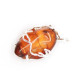 Cognac Baltic Amber Pendant in Metal Frame (4 g)