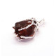 Artistic "Twisted Branches" Metal Pendant with Cognac Baltic Amber