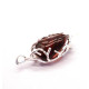 Artistic "Twisted Branches" Metal Pendant with Cognac Baltic Amber
