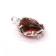 Artistic "Twisted Branches" Metal Pendant with Cognac Baltic Amber
