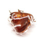 Cognac Baltic Amber Pendant in Metal Frame