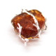 Cognac Baltic Amber Pendant in Metal Frame