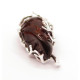Dark Cognac Baltic Amber Pendant in Metal Frame (4 g)