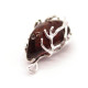 Dark Cognac Baltic Amber Pendant in Metal Frame (4 g)