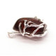 Dark Cognac Baltic Amber Pendant in Metal Frame (4 g)