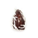 Dark Cognac Baltic Amber Pendant in Metal Frame (4 g)