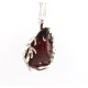 Dark Cognac Baltic Amber Pendant in Metal Frame (4 g)