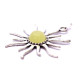 Polished Royal Milky Color Baltic Amber Pendant "Sun"
