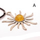  Polished Cognac Color Baltic Amber Pendant "Sun" 