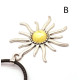  Polished Cognac Color Baltic Amber Pendant "Sun" 