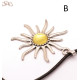  Polished Cognac Color Baltic Amber Pendant "Sun" 